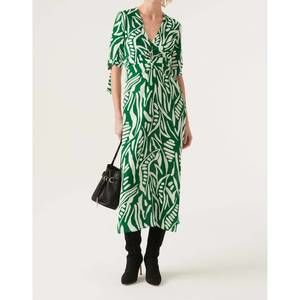 ba&sh | Dresses | New Bash Therence Midi Dress In Greenwhite | Poshmark